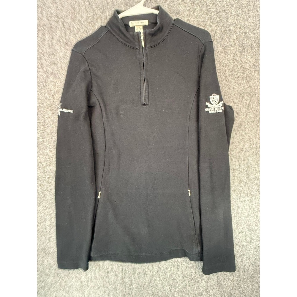 Fairway & Greene Naples Beach Hotel Golf Club Quarter Zip Pullover Black Large
